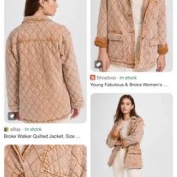 REDUCED FOR QUICK SALE! New Young Fabulous & Broke Butterscotch Quilted Jacket - Picture 2 of 5